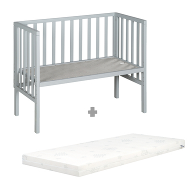 roba Lit cododo safe asleep® 2en1 bois taupe, matelas 45x90 cm