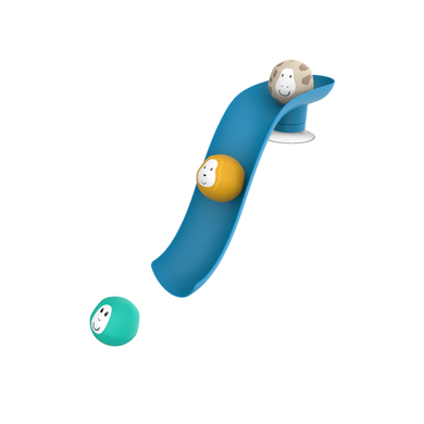 MATCHSTICK MONKEY™ Jouet de bain toboggan à balles bleu