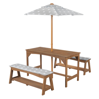 roba Table et bancs enfant pique-nique Outdoor Little Stars bois tek