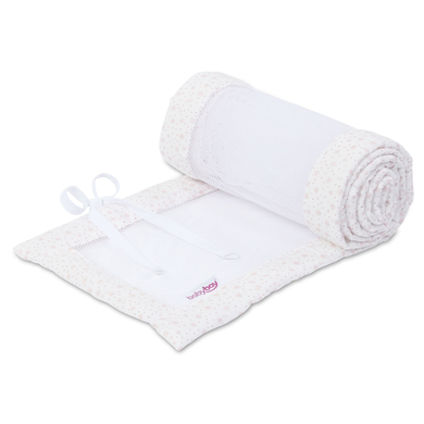 babybay® Tour de lit cododo mesh Original blanc étoiles paillettes rosé 149 cm