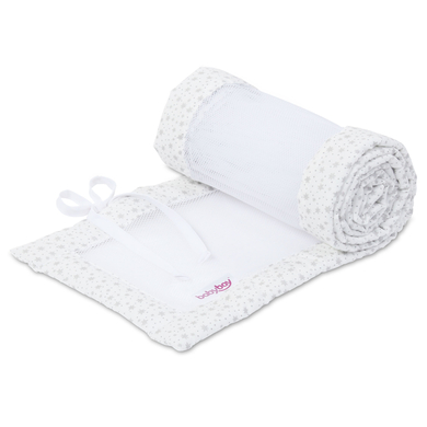 babybay® Tour de lit cododo mesh Original blanc étoiles paillettes argentées 149 cm