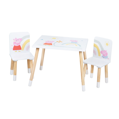 roba Ensemble table chaises enfant Peppa Pig bois 3 pièces