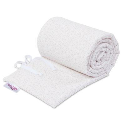 Image of Cotton babybay® nest organico adatto al modello Boxspring XXL bianco glitter stelle rosa059