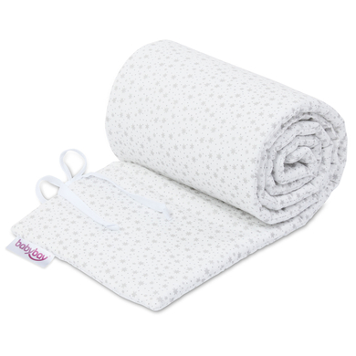 Cotton babybay® bo ekologiskt lämplig för modell Boxspring XXL vit glitter stjärnor silver