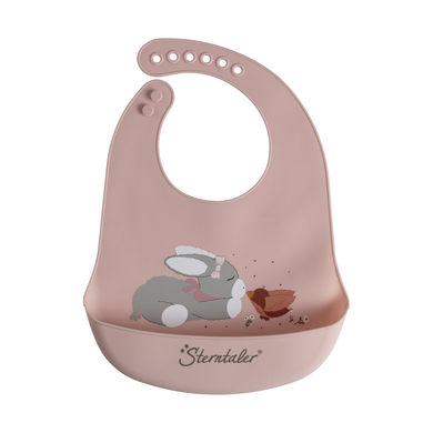 Sterntaler Bavoir bébé Emmi Girl silicone rose pâle