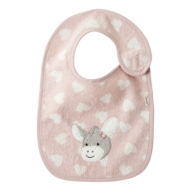 Sterntaler Bavoir bébé scratch Emmi Girl coeurs rose pâle