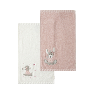 Levně Sterntaler DÄ›tskĂ˝ ruÄŤnĂ­k Twin Pack 50 x 30 cm Emmi Girl soft pink