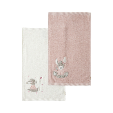 Sterntaler Serviette de bain enfant Emmi Girl rose pâle 50x30 cm lot de 2