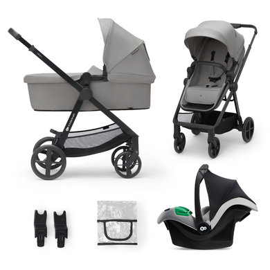 Kinderkraft Poussette trio combinée 3en1 Newly Mink Pro Moonlight Grey