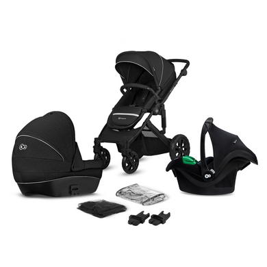 Kinderkraft Poussette trio combinée 3en1 Prime Lite Mink Pro Black