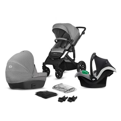Kinderkraft Poussette trio combinée 3en1 Prime Lite Mink Pro Grey