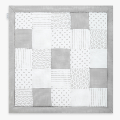 emma & noah Tapis d'éveil patchwork Essential gris 200x200cm