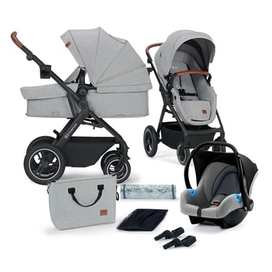 Poussette trio B-Tour gris foncé