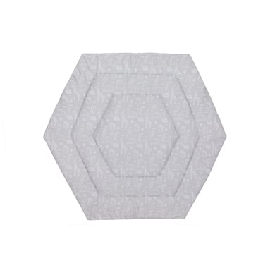 fillikid Matelas pour parc bébé hexagonal jersey safari gris 124 cm