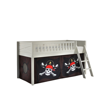 VIPACK Lit mezzanine enfant SCOTT Caribian Pirate blanc 90x200 cm
