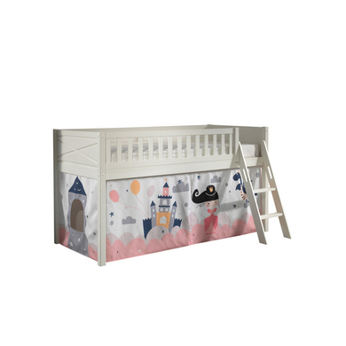 VIPACK Lit mezzanine enfant SCOTT Princess Sophie blanc 90x200 cm