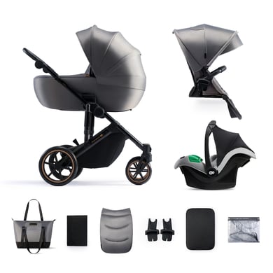 Kinderkraft Kinderwagen Prime2 3in1 Mink Pro Shadow Grey