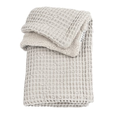 Image of MEYCO Coperta per neonati Waffle Teddy Grigio059