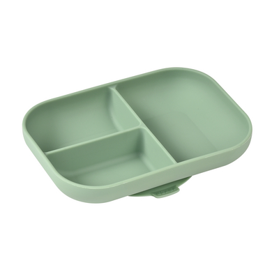 BEABA® Assiette enfant compartimentée silicone sage green