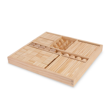 Kinderfeets® Jeu de briques enfant bois naturel