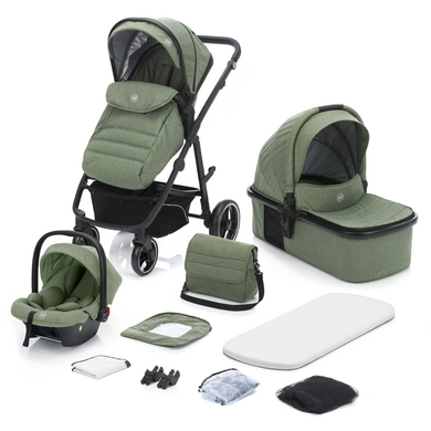 fill Combi barnvagn 3 i 1 Jaguar grön melange