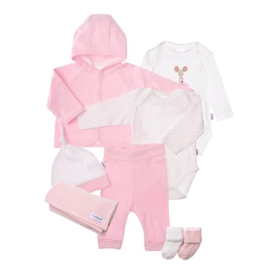 Liliput Baby-Ausstattung 8-teiliges Set ‚Pünktchen‘ rosa