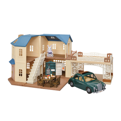 Sylvanian Families® Figurine grande maison et abri voiture 5669