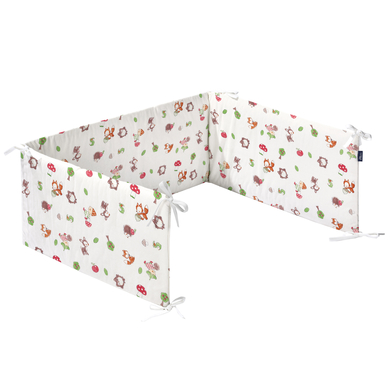 Alvi® Tour de lit bébé standard amis de forêt 180 cm