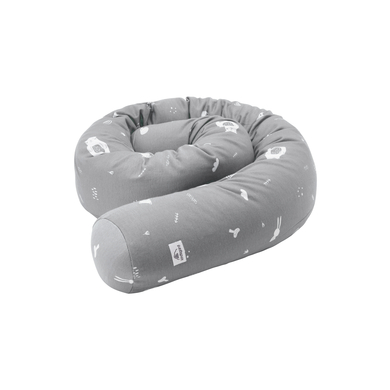 kindsgard Tour de lit traversin enfant ormslig gris 180 cm