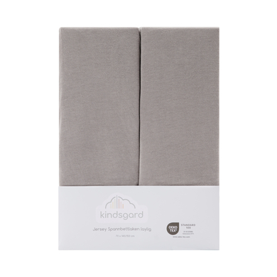 Image of kindsgard Lenzuolo a pieghe laylig 2-pack 70 x 140 cm grigio059