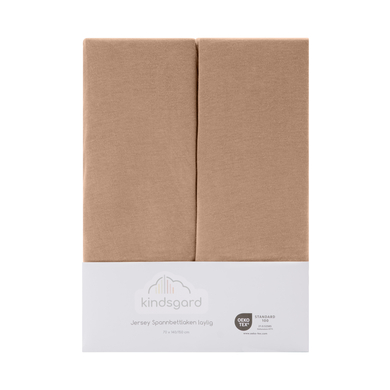 kindsgard Drap housse pour lit enfant laylig taupe 70x140 cm lot de 2