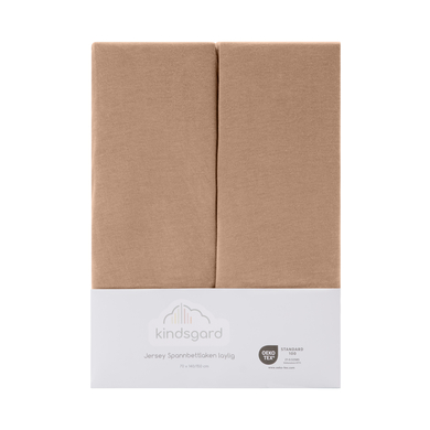 Image of kindsgard Lenzuolo a pieghe laylig 2-pack 70 x 140 cm taupe059