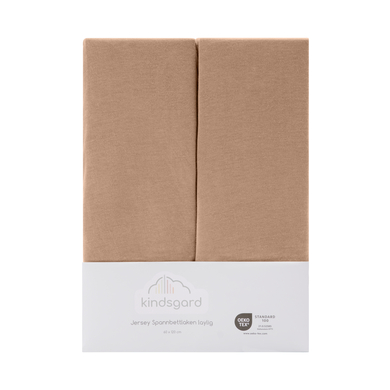 kindsgard Drap housse pour lit enfant laylig taupe 60x120 cm lot de 2
