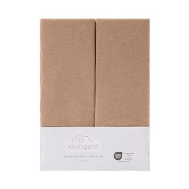 Image of kindsgard Lenzuolo a pieghe laylig 2-pack 60 x 120 cm taupe059