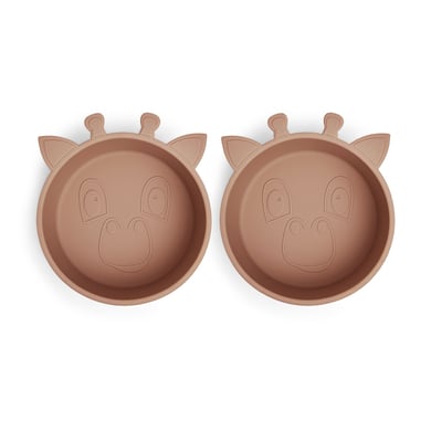 nuuroo Ciotola in silicone Alex Giraffe 2 pezzi Cioccolato al malto