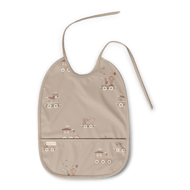 nuuroo Bavoir bébé à nouer Ida Cream carnival train