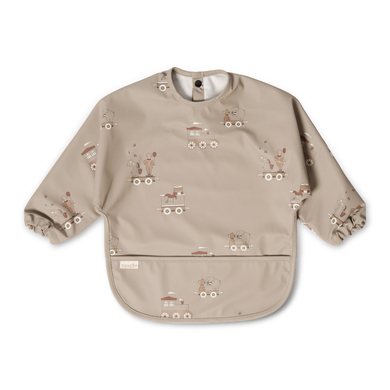 nuuroo Bavoir bébé manches Luna Cream carnival train