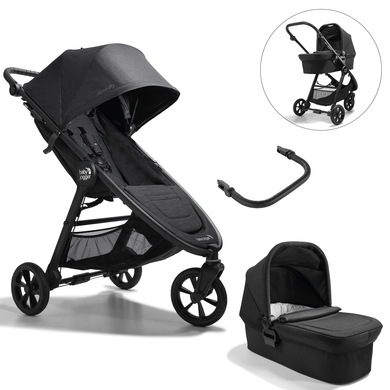 baby jogger Kombi-Kinderwagen City Mini GT2 Opulent Black inklusive Babywanne und Sicherheitsbügel