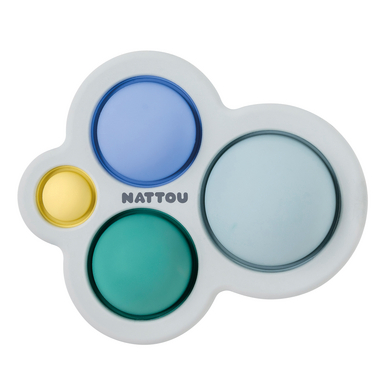 Nattou Anneau de dentition Pop-it silicone bleu