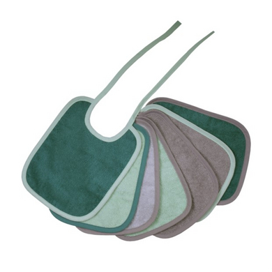 WÖRNER SÜDFROTTIER Bavoir bébé olive clair lot de 7