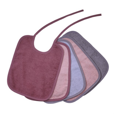 WÖRNER SÜDFROTTIER Bavoir bébé vieux rose lot de 5