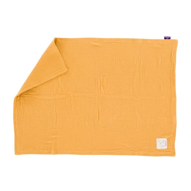 Levně Träumeland Dětská deka mušelínová hořčicově žlutá 75 x 100 cm