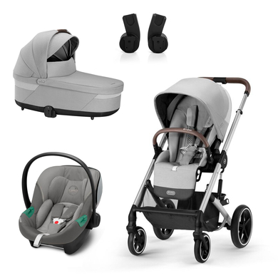 cybex GOLD Pack poussette trio combinée 3en1 Balios S Lux Silver Lava Grey Soho Grey