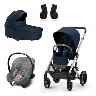 cybex GOLD Pack poussette trio combinée 3en1 Balios S Lux Silver Ocean Blue Soho Grey