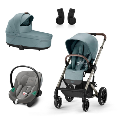 cybex GOLD Pack poussette trio combinée 3en1 Balios S Lux Taupe Sky Blue Soho Grey