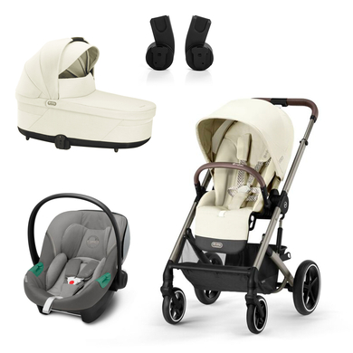 cybex GOLD Pack poussette trio combinée 3en1 Balios S Lux Taupe Seashell Beige Soho Grey