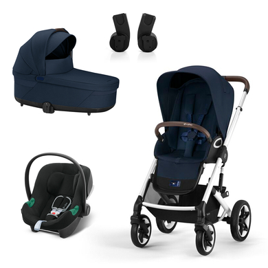 cybex GOLD Pack poussette trio combinée 3en1 Talos S Lux Silver Ocean Blue Volcano Black