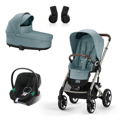 cybex GOLD Pack poussette trio combinée 3en1 Talos S Lux Taupe Sky Blue Volcano Black