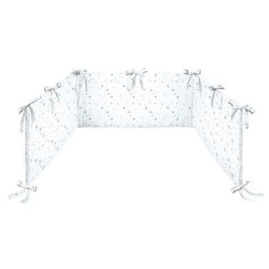 Dr. Sonne Tour de lit bébé ciel étoilé bleu 32x210 cm