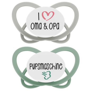 nip ® Soother My Butterfly Green Edizione speciale, taglia 2 (5-18 mesi), Nonna & Nonno / macchina per le scoregge